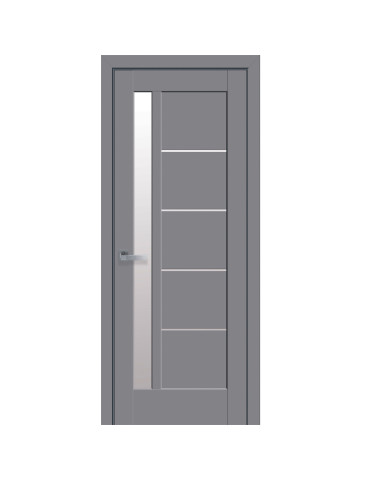 Дверне полотно Грета Антрацит зі склом сатин.