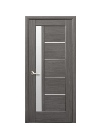 Дверне полотно Грета Grey зі склом сатин.