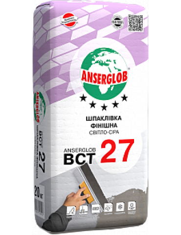 Anserglob ВСТ-27 Шпаклівка фініш сіра 20кг
