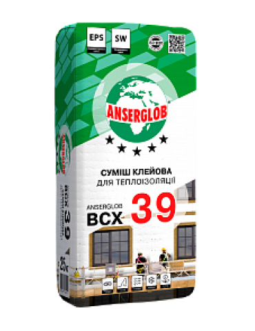 Anserglob ВСХ-39 Суміш клейова для теплоізоляціі 25кг
