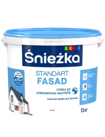 Фарба водоемульсійна Sniezka Standart Fasad 13кг