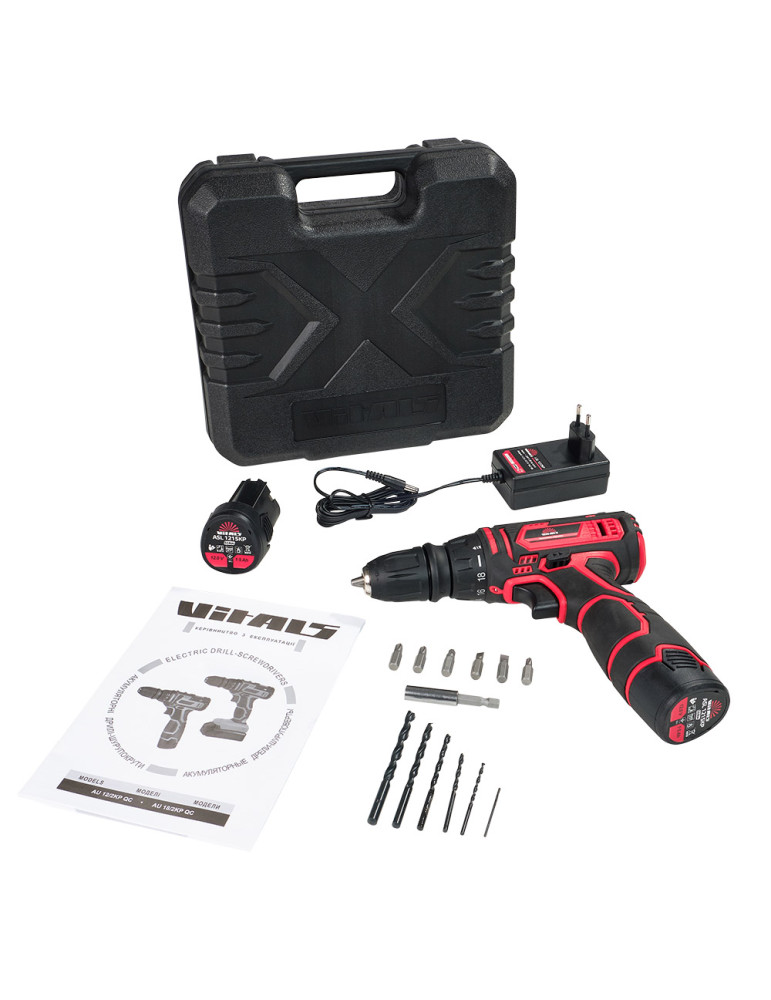 Дриль-шурупокрут акумуляторний Vitals AU 12/2KP QC