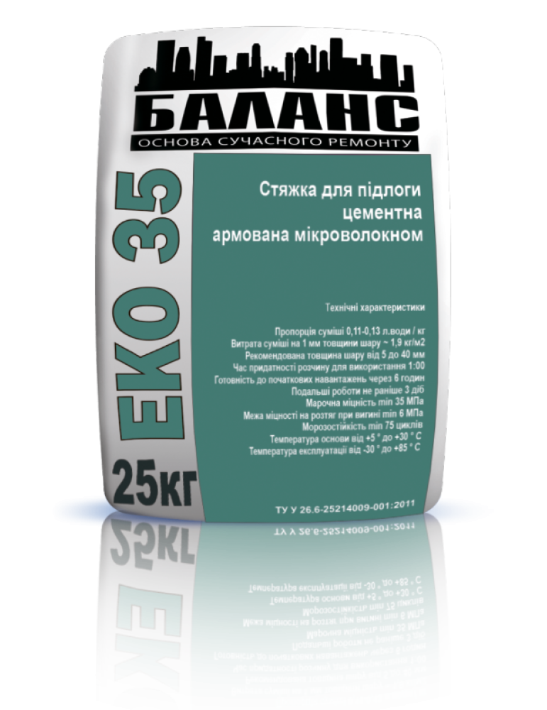 ЕКО-35 Стяжка для підлоги армована 25кг