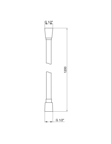 Набір 2+1: Шланг для ручного душу Qtap Hadice QT054BL43073 Black Matt.