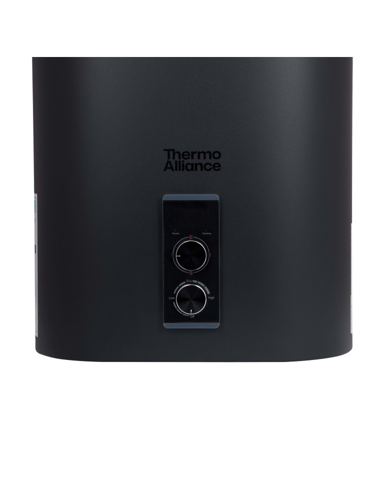 Водонагрівач електричний Thermo Alliance 50 л Black, плоский вертикальний, мокрий ТЕН 2 кВт (0,8+1,2) DT50V20G(PD)/2В