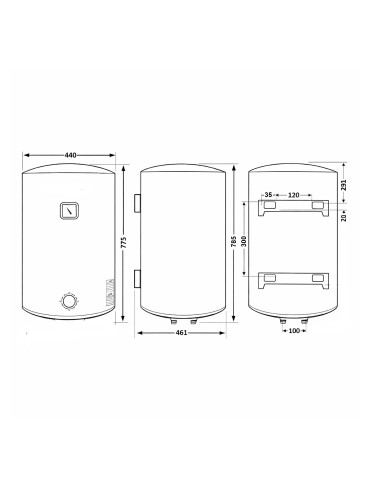 Водонагрівач електричний Thermo Alliance 80 л Black універсальний, мокрий ТЕН 1,5 кВт D80VH15Q3В