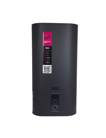 Водонагрівач електричний Thermo Alliance 80 л Black, плоский вертикальний, мокрий ТЕН 2 кВт (0,8+1,2) DT80V20G(PD)/2В