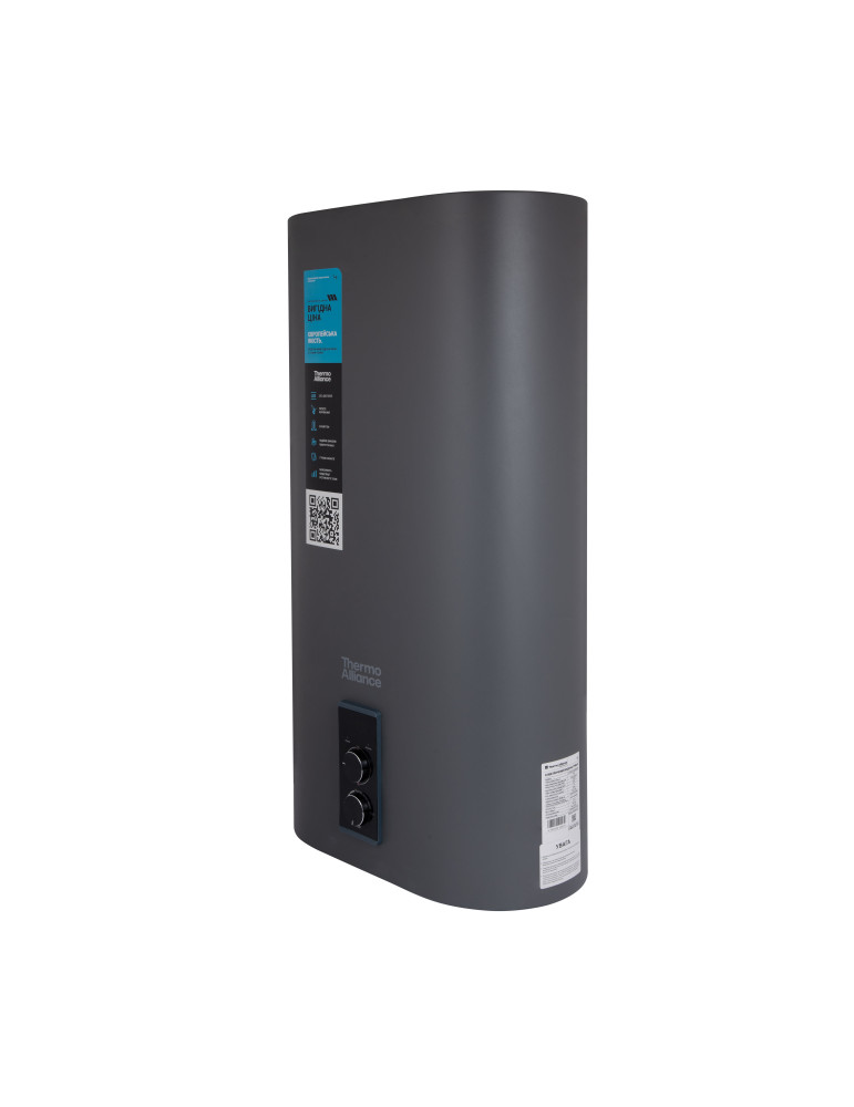 Водонагрівач електричний Thermo Alliance 50 л, Grey, плоский вертикальний, сухий ТЕН 2 кВт (0,8+1,2) DT50V20GPDD2G