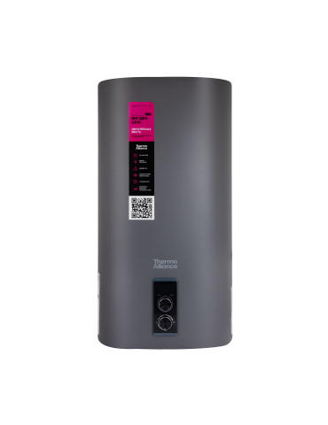 Водонагрівач електричний Thermo Alliance 50 л Grey, плоский вертикальний, мокрий ТЕН 2 кВт (0,8+1,2) DT50V20G(PD)/2G