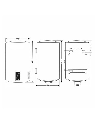 Водонагрівач електричний Thermo Alliance 100 л Black, вертикальний, сухий ТЕН 2,0 кВт D100V20J3(D)KВ