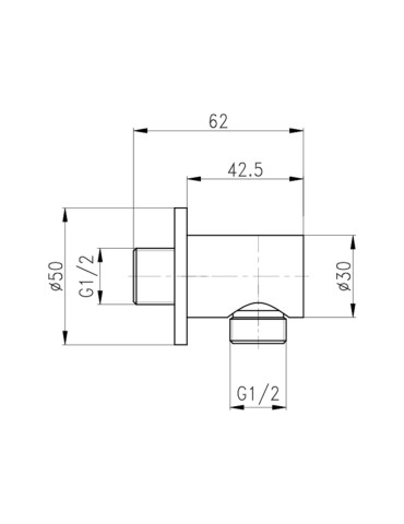 Акційний набір Qtap 1+1=3: Підключення для шланга Spojeni Chrome, округле QTCRMB030
