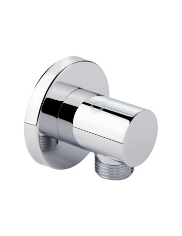 Акційний набір Qtap 1+1=3: Підключення для шланга Spojeni Chrome, округле QTCRMB030