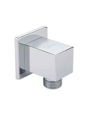 Акційний набір Qtap 1+1=3: Підключення для шланга Spojeni Chrome, прямокутне QTCRMB130