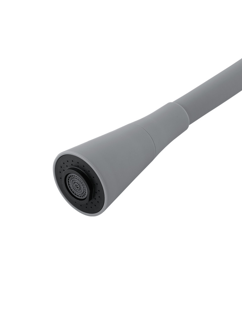 Змішувач для кухні Lidz Aria 015F31 (k35) з гнучким виливом LDARI015F31GGRP49567 Graphite/Grey
