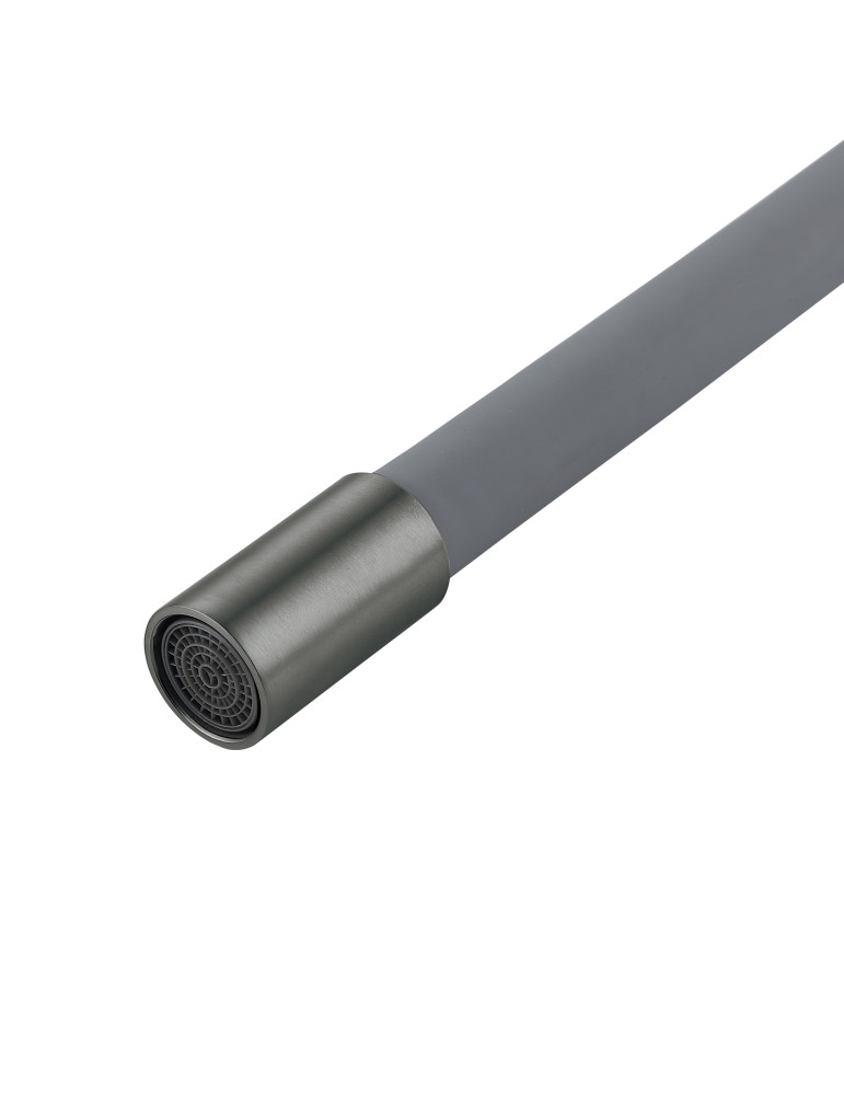 Змішувач для кухні Lidz Aria 015F3 (k35) з гнучким виливом LDARI015F3GGRP49565 Graphite/Grey