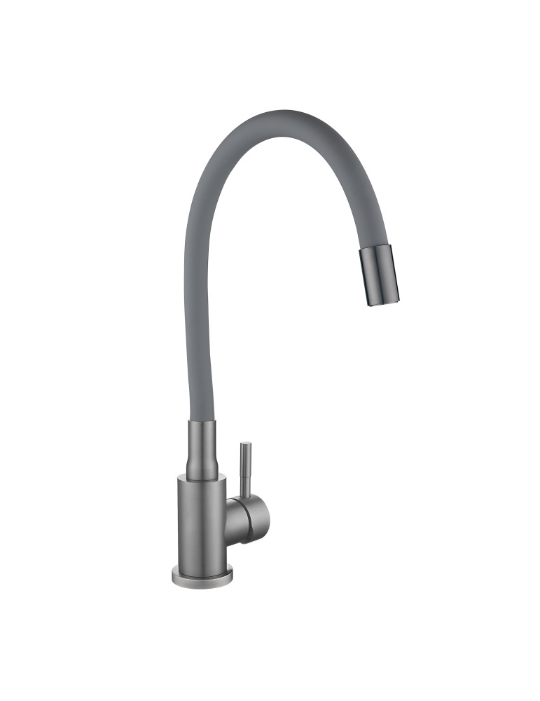 Змішувач для кухні Lidz Aria 015F3 (k35) з гнучким виливом LDARI015F3GGRP49565 Graphite/Grey