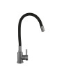 Змішувач для кухні Lidz Aria 015F3 (k35) з гнучким виливом LDARI015F3BGRP49564 Graphite/Black