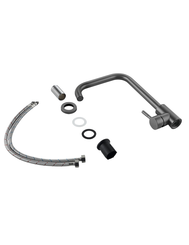 Змішувач для кухні Lidz Aria 015F1 (k35)  LDARI015F1GRP49558 Graphite