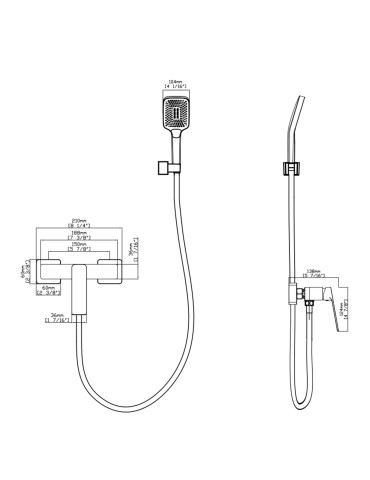 Змішувач для душу Qtap Capricorn з душовим гарнітуром Chrome (k35) QTCAP4060102C48221