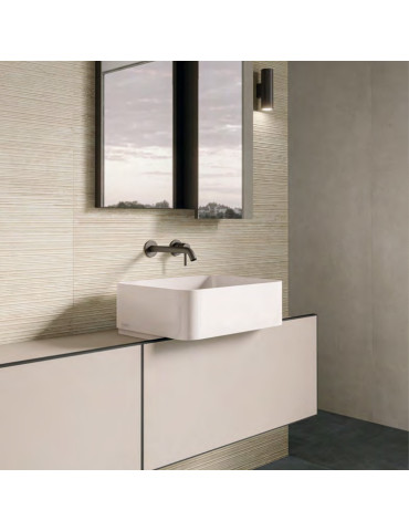 TR01BAR TRAV.BIANCO VEIN CUT RIBBED SQ. 120X60 (1 сорт)