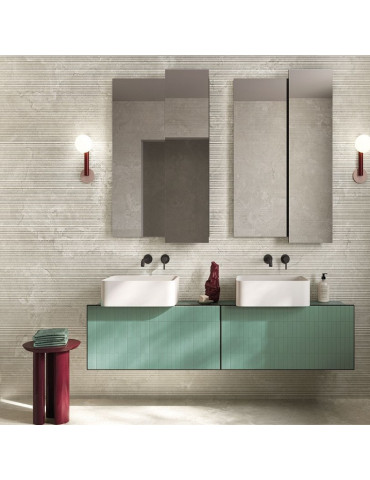 DR01BAR DORSET BIANCO CROSS CUT RIBBED SQ.120X60 (1 сорт)