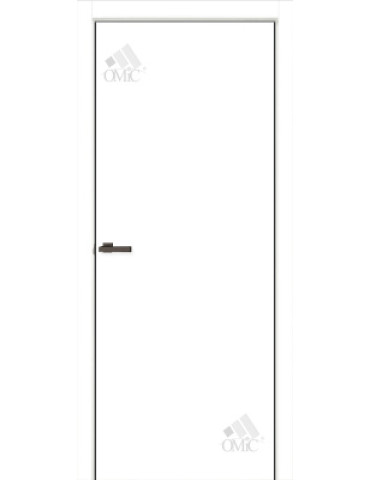 Полотно двер. ПВХ ТМ ОМіС 600мм FLAT 01B чорна кромка ABS 1мм (з фрез. п/з 96/85), шт