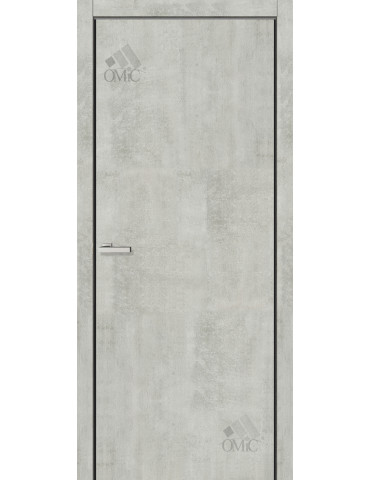 Полотно двер. ПВХ ТМ ОМіС 600мм FLAT 01B чорна кромка ABS 1мм (з фрез. п/з 96/85), шт