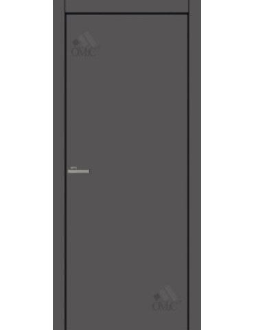 Полотно двер. ПВХ ТМ ОМіС 600мм FLAT 01B чорна кромка ABS 1мм (з фрез. п/з 96/85), шт