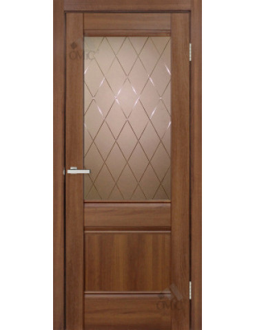 Полотно дверне ПВХ ТМ ОМіС 900мм Валенсія 1.1 ЗС КМ (скло бронза), шт