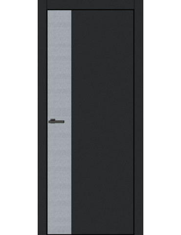 Полотно двер. ПВХ TM ОМіС 800мм FLAT 12V срібло браш торець BLK (з фрез. п/з 96/85), шт