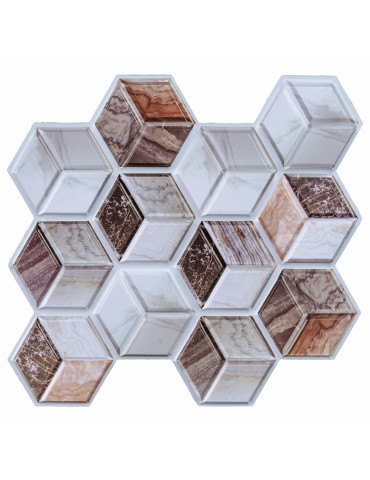 Декоративна плитка ПВХ на самоклейці 3D 280х300х5мм Куби, ціна за 1 шт. (СПП-506) SW-00001135