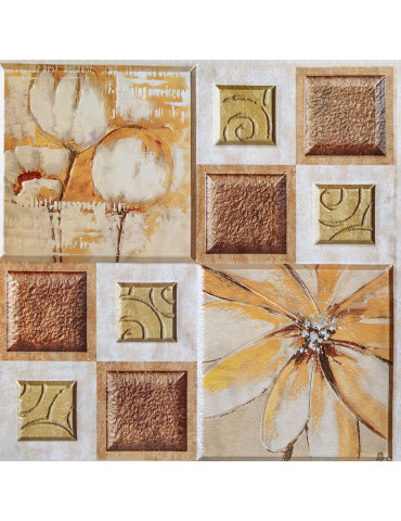 Декоративна ПВХ плитка на самоклейці 300х300х5мм Масляні фарби, ціна за 1 шт. (СПП-608) SW-00001138