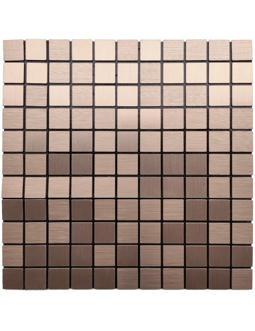 Самоклеюча алюмінієва плитка 300х300х3мм мідна мозаїка SW-00001157