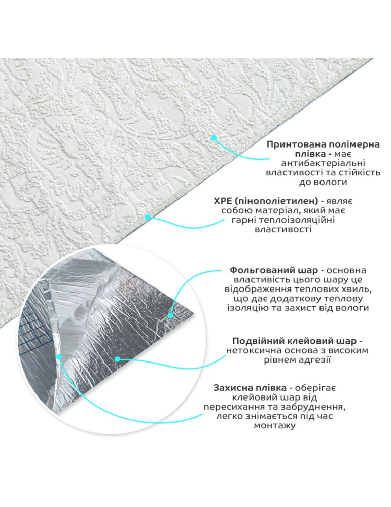 Уцінка. Самоклеючі шпалери 2800х500х2мм Білий (D) SW-00001171