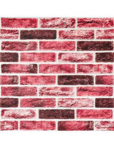 Самоклеюча 3D панель 700х700х5мм Клінкер насичений червоний цегла (416) SW-00001182