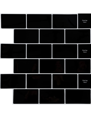 Самоклеюча поліуретанова плитка чорна цегла 305х305х1мм (D) SW-00001186