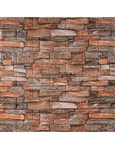 Самоклеюча 3D панель 700x770x3мм Коричнево-рудий (58-3) SW-00001319