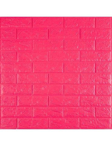3D панель самоклеюча 700х770х5мм цегла Малинова-червона (108-5) SW-00001364