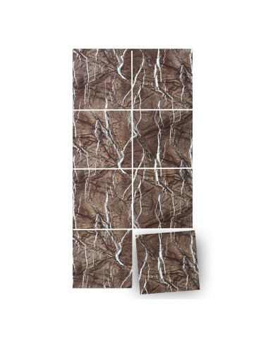 Декоративна ПВХ плита 1,22м х 2,44м х 3мм Коричневий мармур SW-00001401