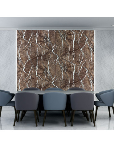 Декоративна ПВХ плита 1,22м х 2,44м х 3мм Коричневий мармур SW-00001401