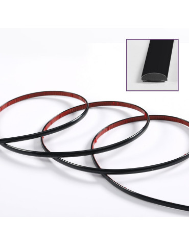 D-образний молдінг 3м х 8мм х 4мм Чорний (D) SW-00001553