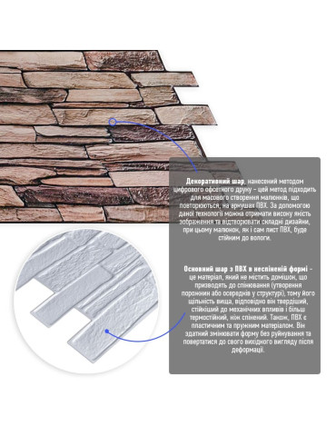 Декоративна ПВХ панель 960х480х4мм SW-00001555