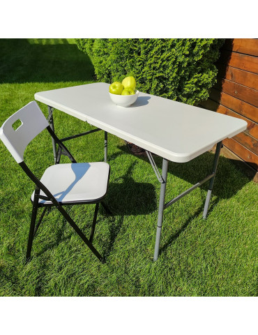 Складний стіл 122х61х74см (2 рівня регулювання висоти) SW-00001606