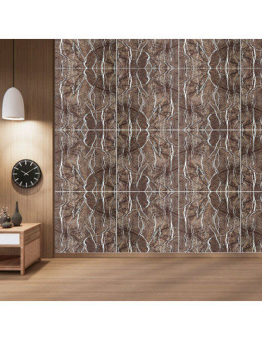 Декоративна ПВХ плита 600х600х3мм Коричневий мармур (S) SW-00001622