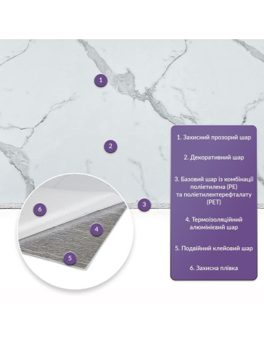 Самоклеюча стінова PET плитка 600х300х2мм SW-00001671