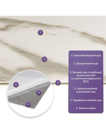 Самоклеюча стінова PET плитка 600х300х2мм SW-00001674