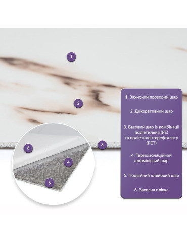 Самоклеюча стінова PET плитка 600х300х2мм SW-00001677