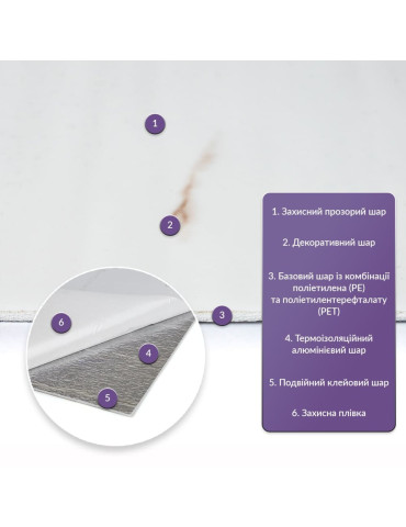 Самоклеюча стінова PET плитка у рулоні 600х3000х2мм SW-00001697