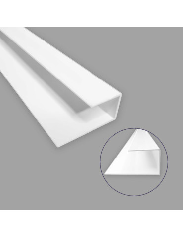 Профіль (торцевий) алюмінієвий стартовий для сайдинга 20х42х6000мм SW-00001729