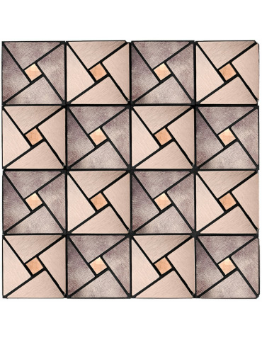 Самоклеюча алюмінієва плитка 300х300х3мм Бежева зі стразами SW-00001774